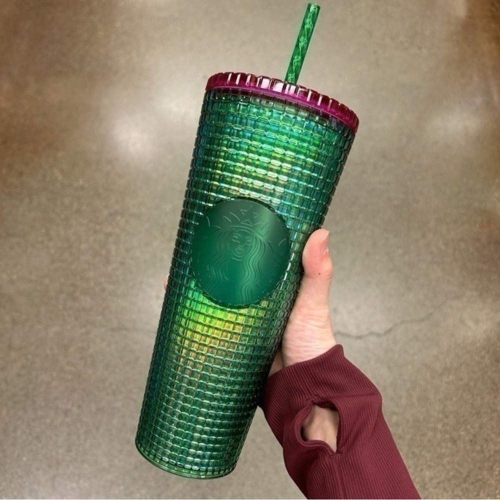 Starbucks Watermelon Iridescent Gridded 2023 Venti Tumbler Mug NWT